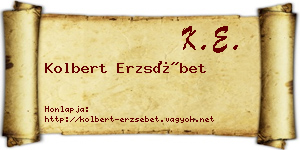 Kolbert Erzsébet névjegykártya